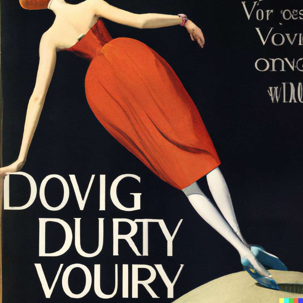 the discovery of gravity, front cover of Vogue, 1950
